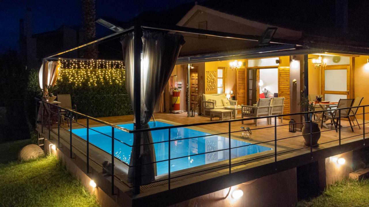 Cozy Small Smart Villa With Private Pool Mikri Mantineia Kalamáta Eksteriør bilde