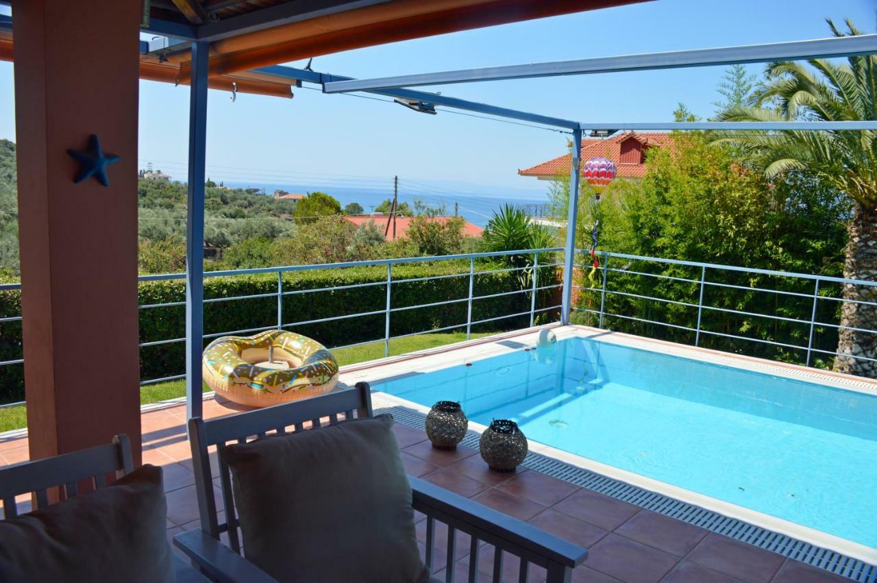 Cozy Small Smart Villa With Private Pool Mikri Mantineia Kalamáta Eksteriør bilde